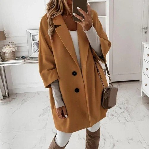 New Elegant Plus Size Woolen Coat