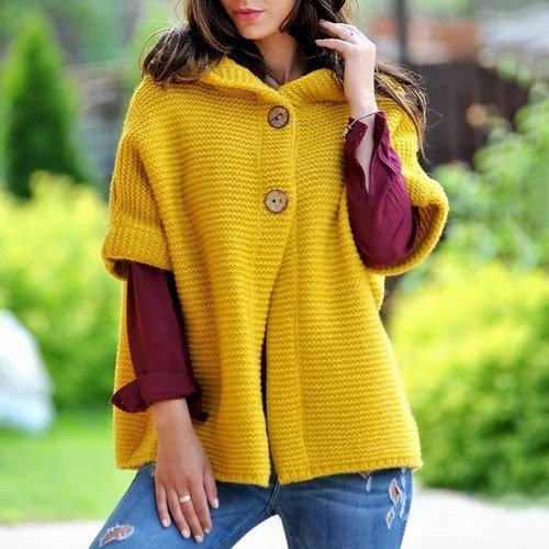 Autumn Winter Knitted Hooded Sweater Cardigan